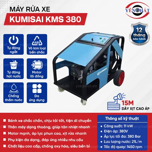 Máy rửa xe công suất lớn Kumisai KMS 380 2