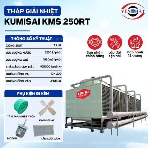 Tháp giải nhiệt vuông Kumisai KMS 250RT 2