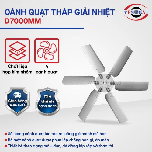 Cánh quạt tháp giải nhiệt D7000mm 2