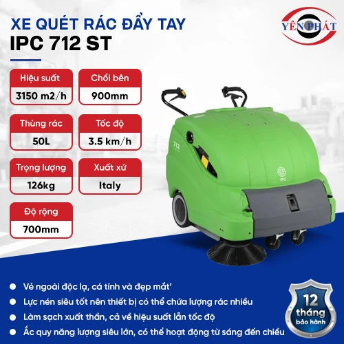 Xe quét rác đường đẩy tay IPC 712 ST 2