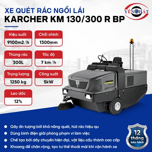 Xe quét rác đường ngồi lái Karcher KM 130/300 R Bp 2