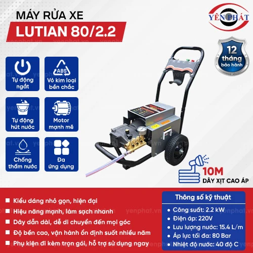 Máy rửa xe cao áp Lutian 80/2.2 2