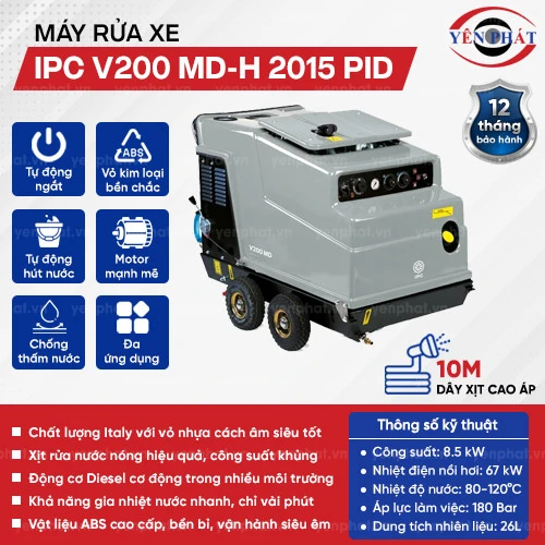 Máy rửa xe nước nóng IPC V200 MD-H 2015 PiD (Động cơ Diesel) 2