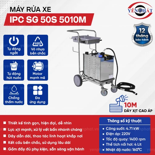 Máy rửa xe ô tô công suất lớn nhập khẩu IPC SG 50S 5010M 2