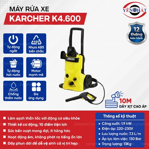 Máy phun rửa xe áp lực cao Karcher K4.600 2