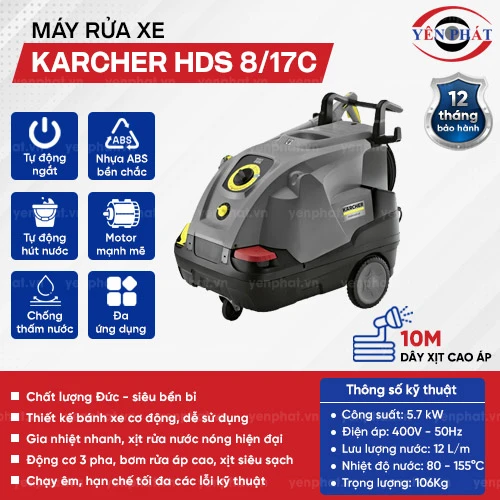Máy phun rửa xe ô tô áp lực cao Karcher HDS 8/17C 2