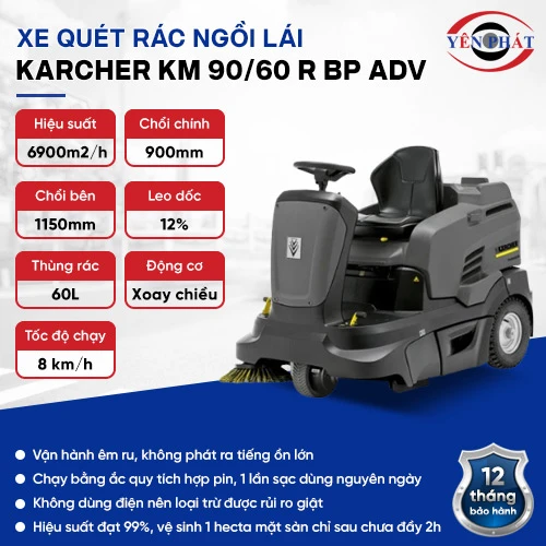 Xe quét rác ngồi lái Karcher KM 90/60 R Bp Adv 2