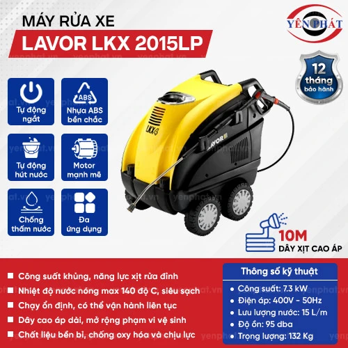 Máy xịt rửa xe ô tô nước nóng Lavor LKX 2015LP 2