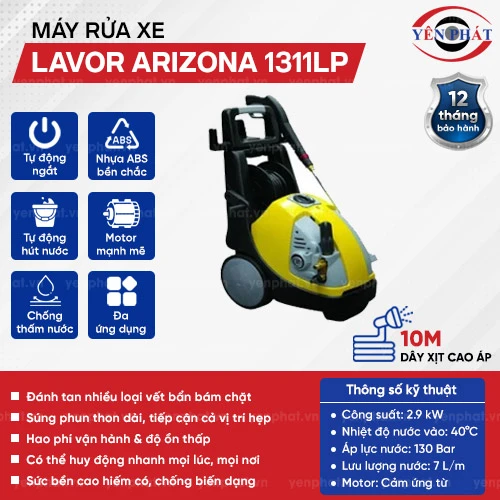 Máy bơm rửa xe áp lực cao Lavor Arizona 1311LP 2