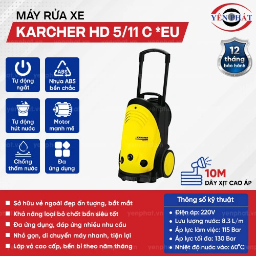 Máy rửa xe chuyên nghiệp Karcher HD 5/11 C *EU 2