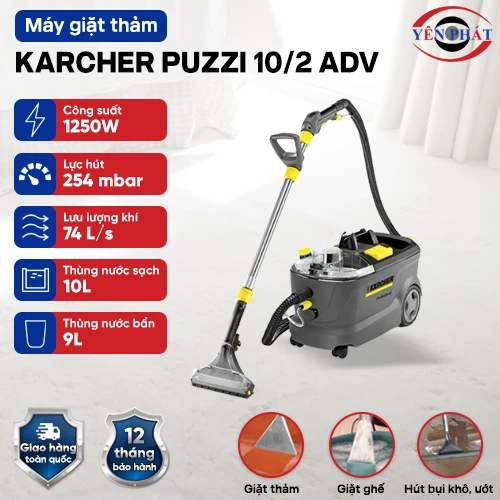 Máy giặt thảm sofa Karcher Puzzi 10/2 Adv 2