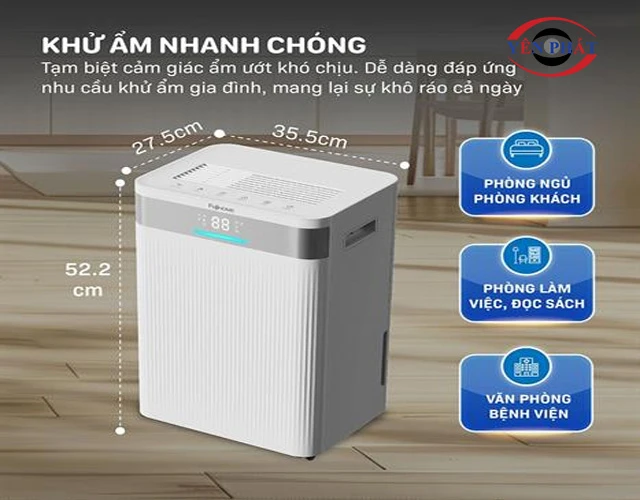 Ứng dụng thực tế của máy hút ẩm không khí 40L