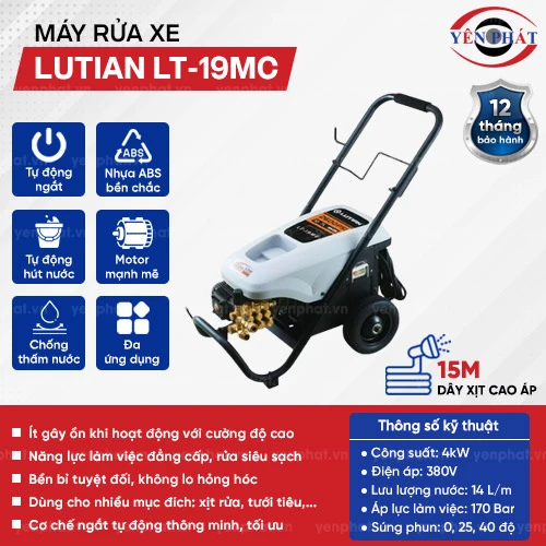 Máy phun rửa áp lực cao ô tô LUTIAN LT-19MC 2