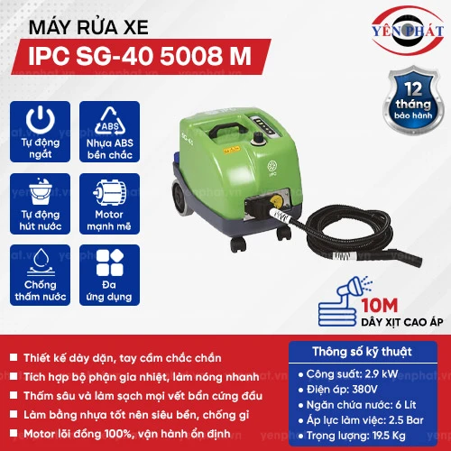 Máy rửa hơi nước nóng chuyên nghiệp IPC SG-40 5008 M 2