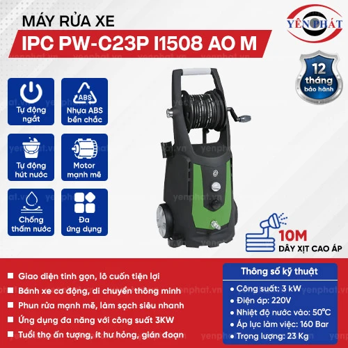 Máy rửa xe nước lạnh IPC PW-C23P I1508 AO M 2