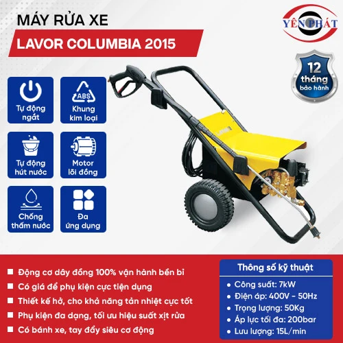 Máy rửa xe chuyên nghiệp Lavor COLUMBIA 2015 2
