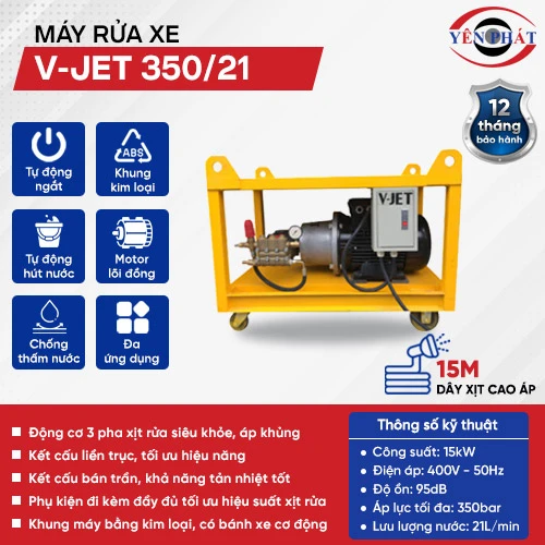 Máy xịt rửa xe cao áp chuyên dụng V-JET 350/21 2