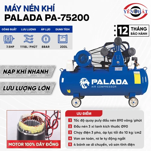 Máy nén khí Palada PA-75200 2