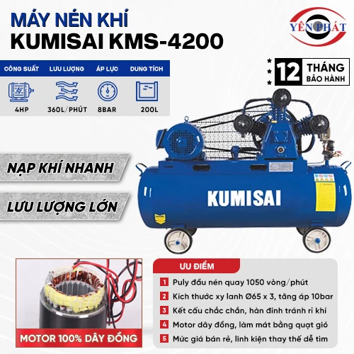 Máy bơm khí nén Kumisai KMS-4200 2