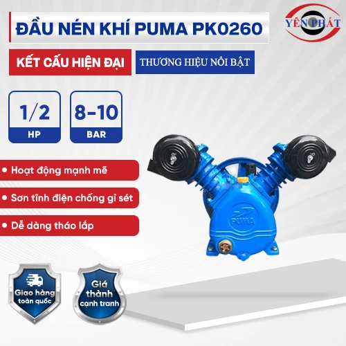 Đầu máy nén khí Puma Đài Loan PK0260 (1/2HP) 2