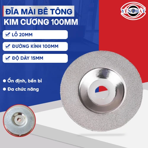Đĩa mài đá bê tông kim cương 100mm 2