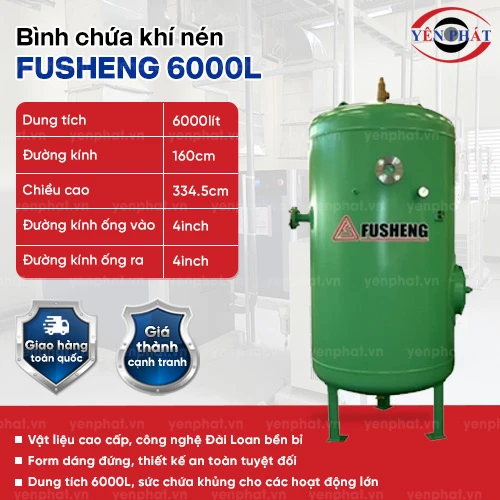 Bình chứa khí nén Fusheng 6000L 2