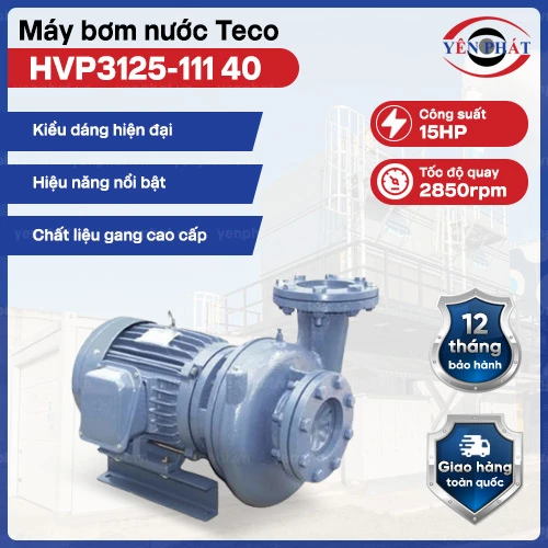Máy bơm nước ly tâm Teco đầu gang 15HP HVP3125-111 40 2