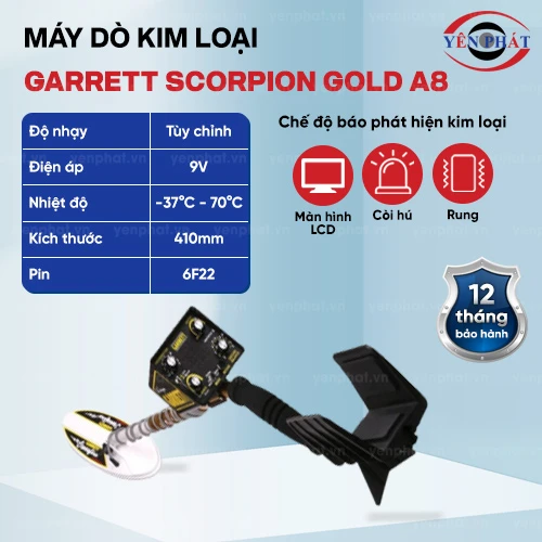 Máy dò kim loại dưới đất Garrett Scorpion Gold A8 2