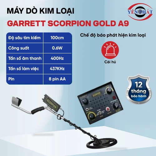 Máy dò kim loại dưới đất Garrett Scorpion Gold A9 (1 mét) 2