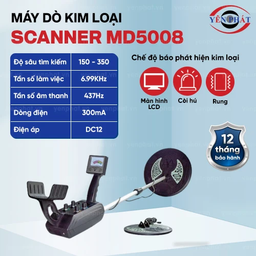 Máy dò kim loại dưới lòng đất Scanner MD5008 2