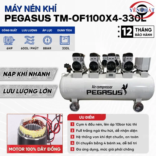 Máy nén không khí Pegasus TM-OF1100X4-330L 2
