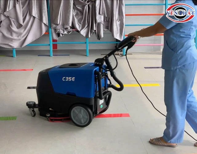 sử dụng máy chà sàn Clepro