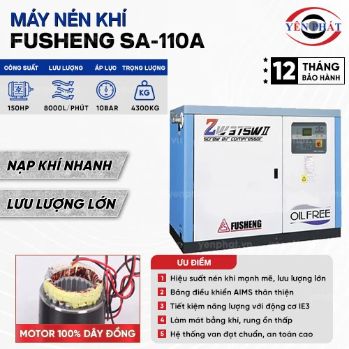 Máy nén khí trục vít SA-110A 2