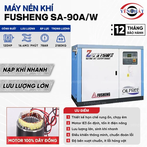 Máy nén khí trục vít SA-90A/W 2