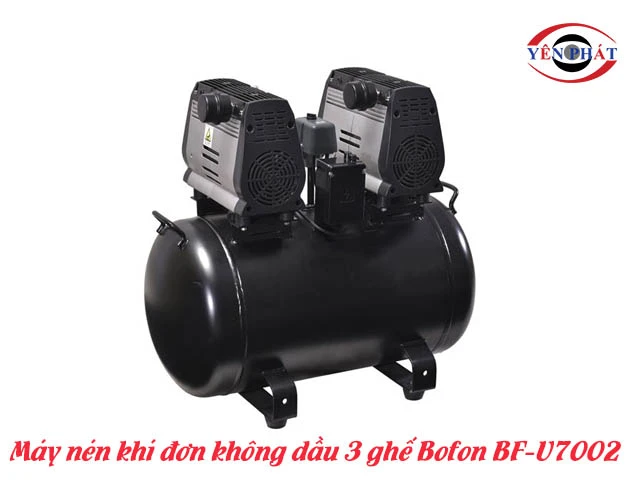 Máy nén khí đơn 3 ghế không dầu Bofon BF-U7002