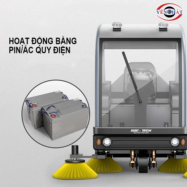 xe quét rác DQC - Tech chạy bằng pin
