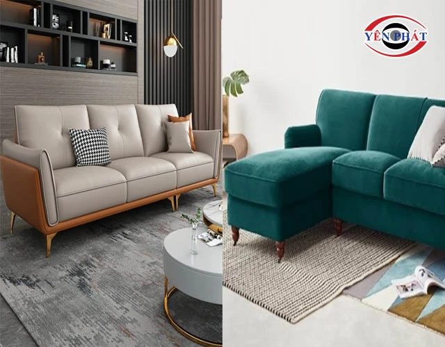 Sofa da nhung