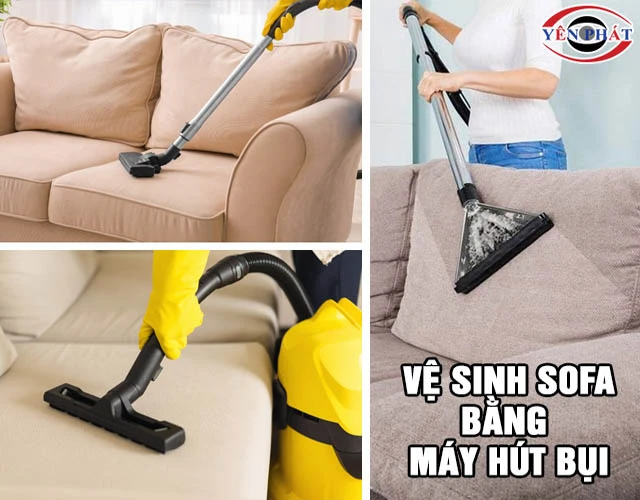 vệ sinh ghế sofa bằng máy hút bụi