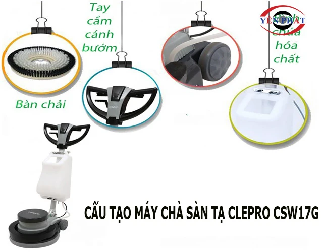 Nhận diện máy chà sàn tạ Clepro CSW17G