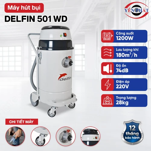 Máy hút bụi công nghiệp DELFIN 501 WD 2