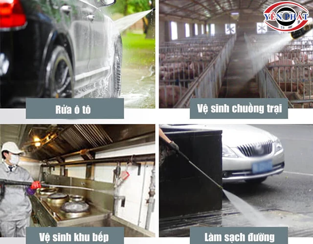 ứng dụng máy rửa xe Kobe