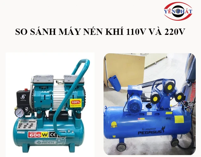 So sánh máy nén khí 110V và 220V
