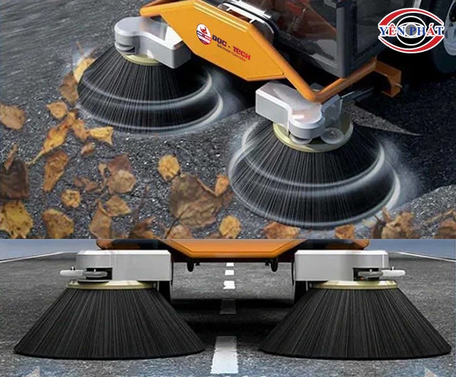 Bàn chải xe quét rác ngồi lái DQC - Tech 19F