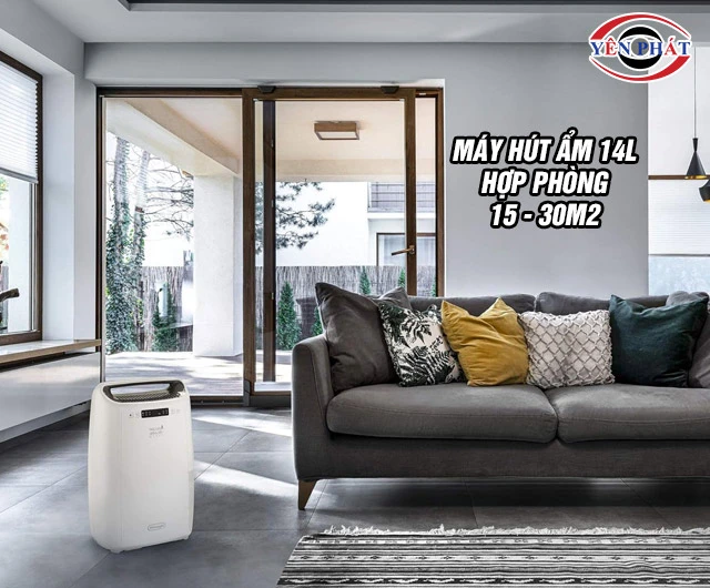 máy hút ẩm 14L hợp phòng nhỏ