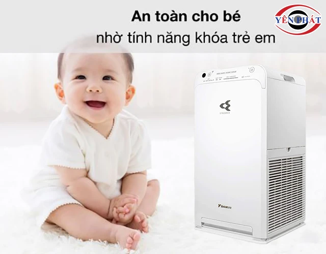 Máy lọc khí Daikin MC55UVM6 tích hợp khoá an toàn trẻ em