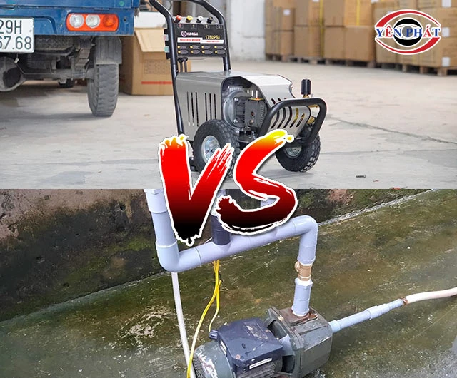 so sánh máy rửa xe tự chế và máy rửa xe chính hãng