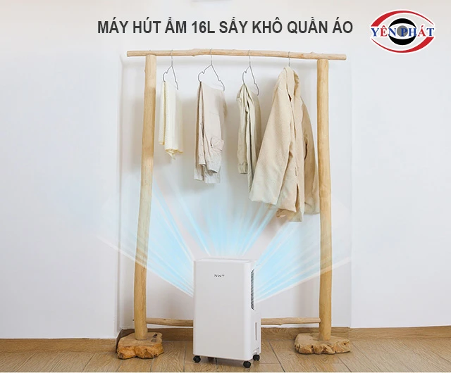máy hút ẩm 16L sấy khô quần áo
