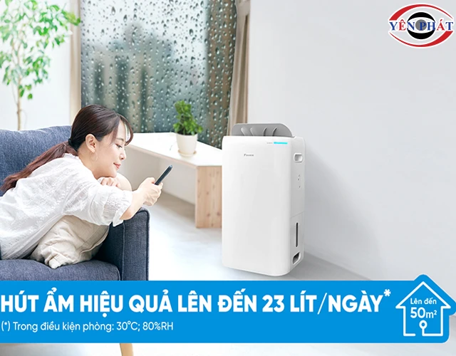  máy lọc không khí và hút ẩm Daikin JPF12AV2 hút ẩm nhanh