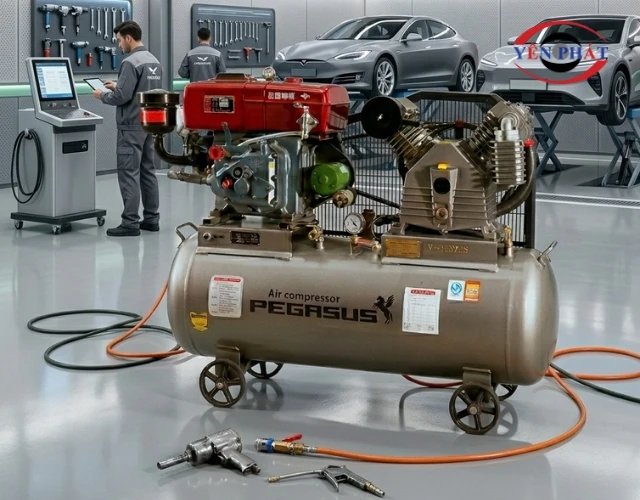 Mua máy nén khí dây đai Pegasus TMV-0.48/16/ZG-C chính hãng tại Yên Phát