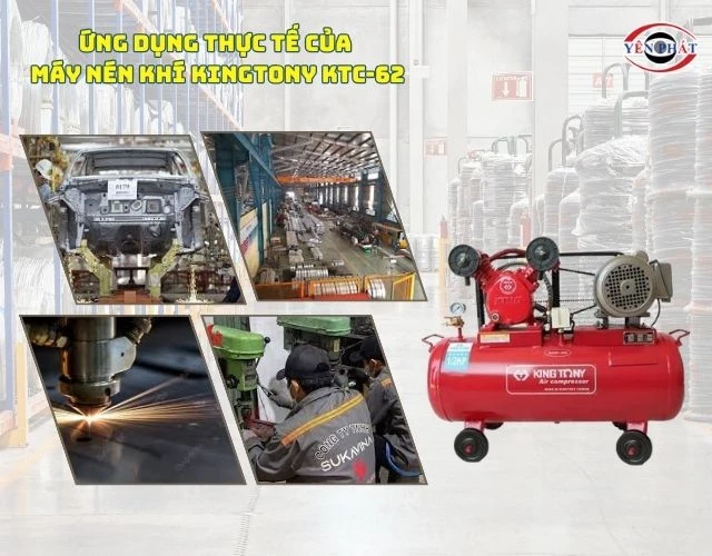 Ứng dụng thực tế của máy nén khí Kingtony KTC-62